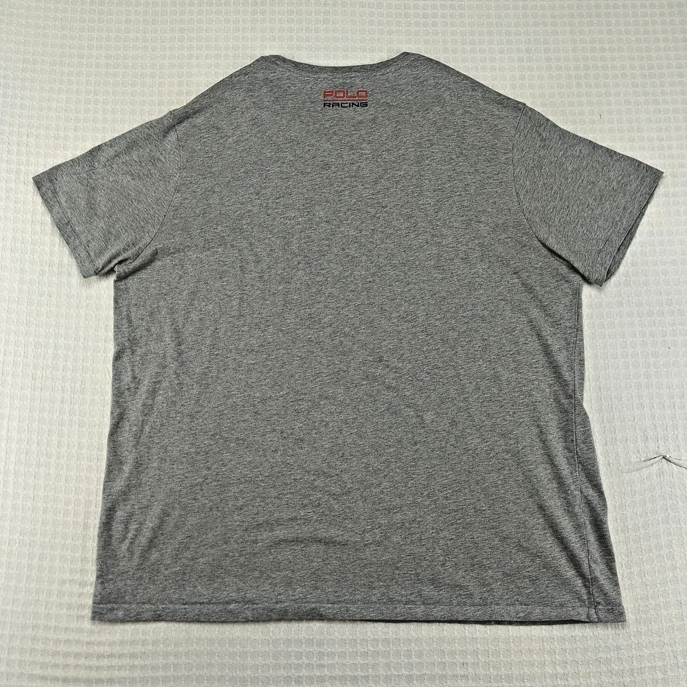 Polo Ralph Lauren Mens XXL Gray Offshore‎ Sailing Team Graphic T-Shirt USA Flag